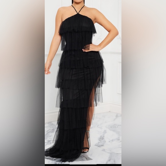 Black tulle fashion nova gown - Picture 2 of 2